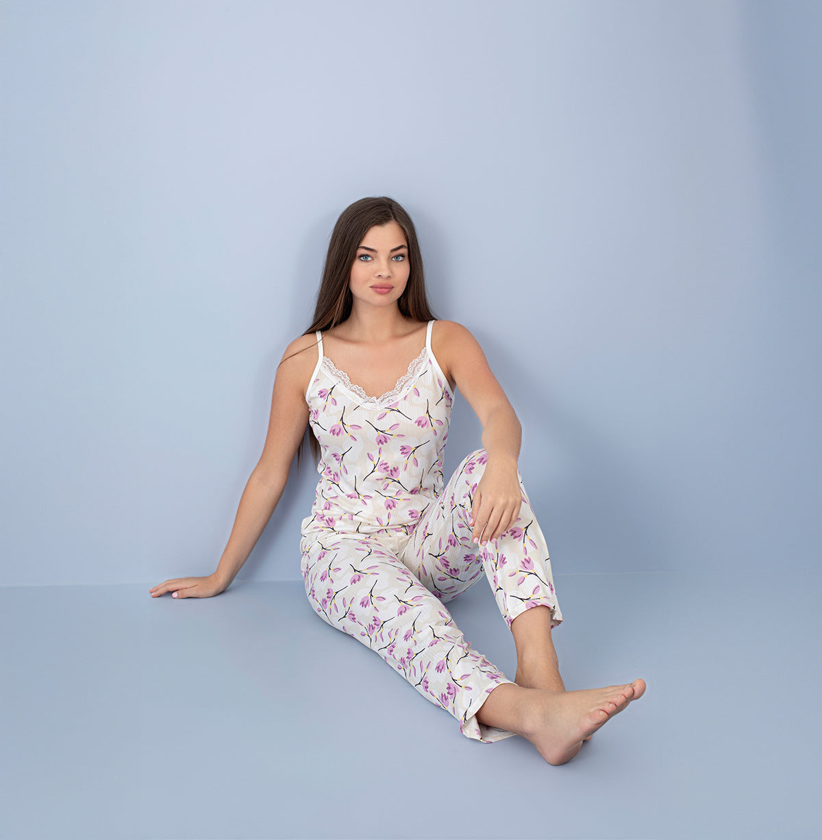 Dantel Detaylı Pegasus Askılı Kadın Pijama Takımı